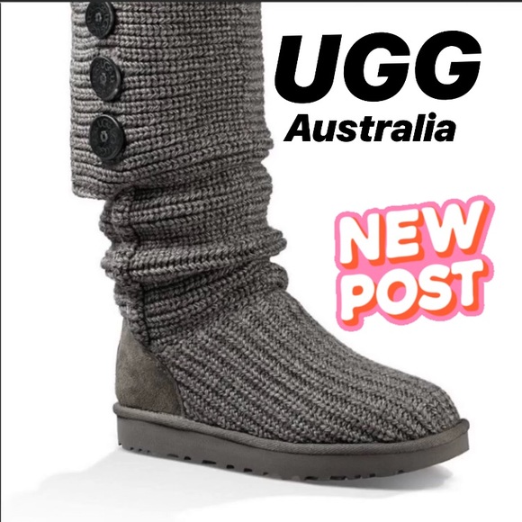 UGG Shoes - 🦄💜UGG Classic Cardy Button Detailed Knit Boots